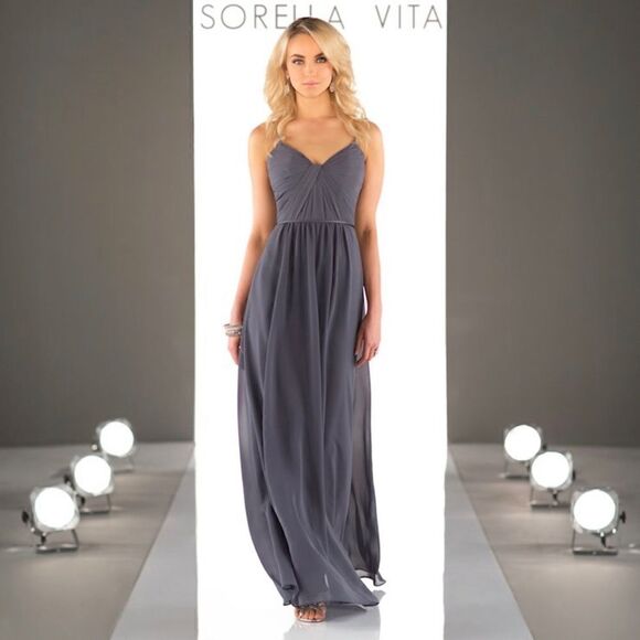 SORELLA VITA Dresses & Skirts - Sorella Vita Charcoal Style 8746 Maxi Dress Sz 10
